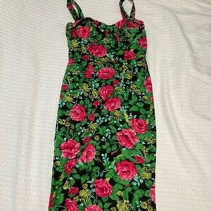 Floral Pin-up Women's Pencil Dress